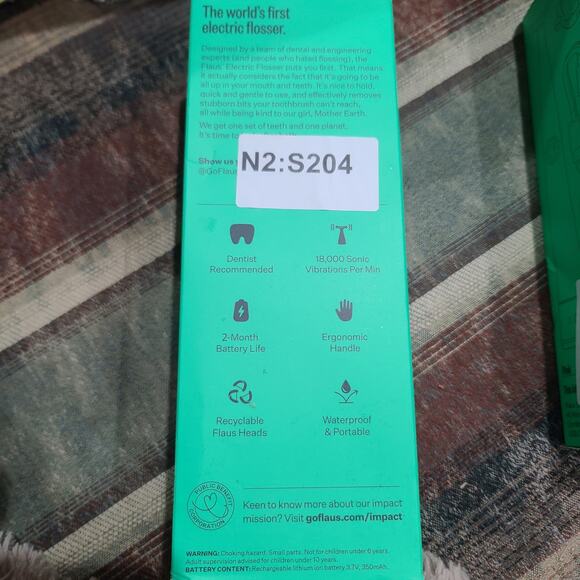 New Sealed FLAUS Electric Flosser with 3 Speeds PINK - Picture 2 of 4